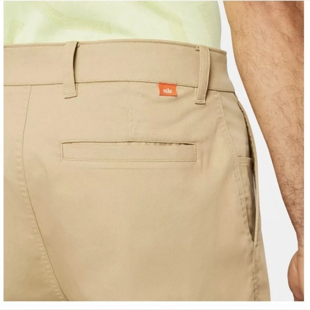 Nike Dry Fit UV Golf Chino Shorts Khaki Tan  Men's Size 36